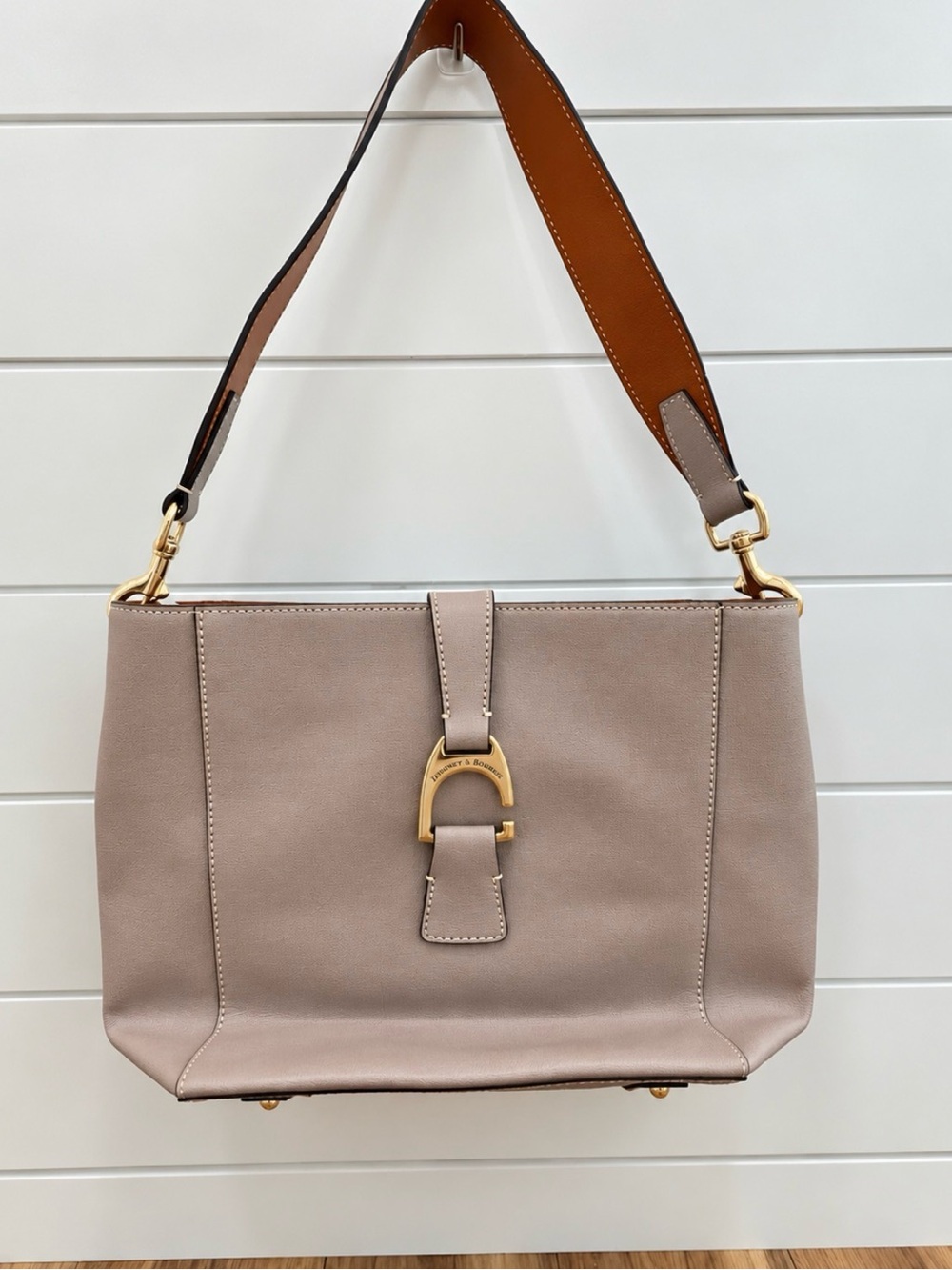 Dooney & Bourke Dusty Rose Shoulder Bag with Gold Hardware